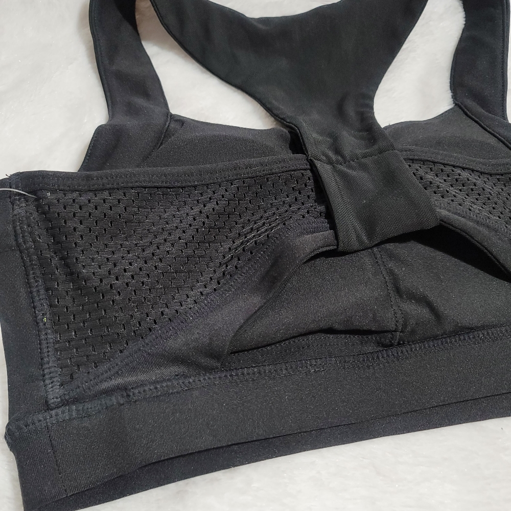 MPG pad sport bralette bra racerback black breathable XS New - Picture 6 of 7